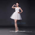 2017 high end lovely simple sweetheart white short evening dress with beading
